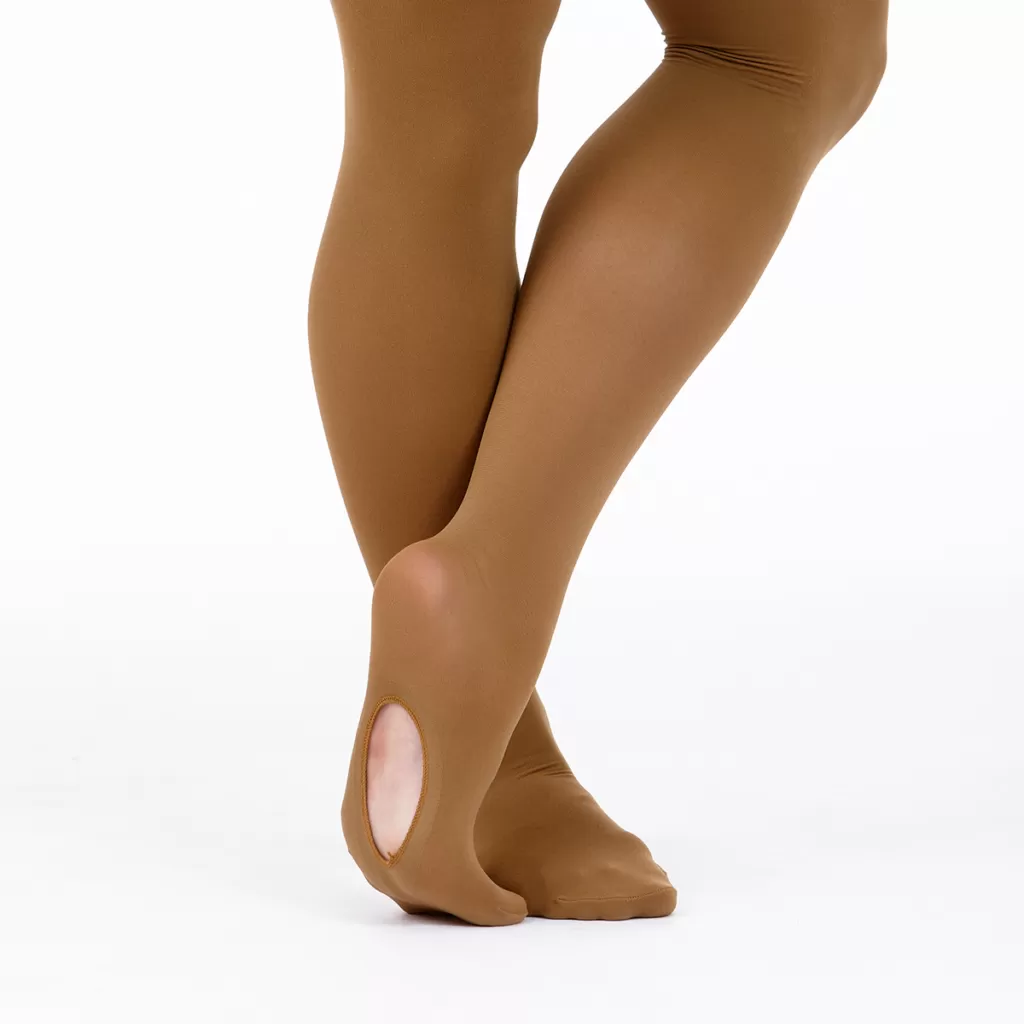 Convertible Ballet Tights in Raven Shade Skin Tone Match Dancewear