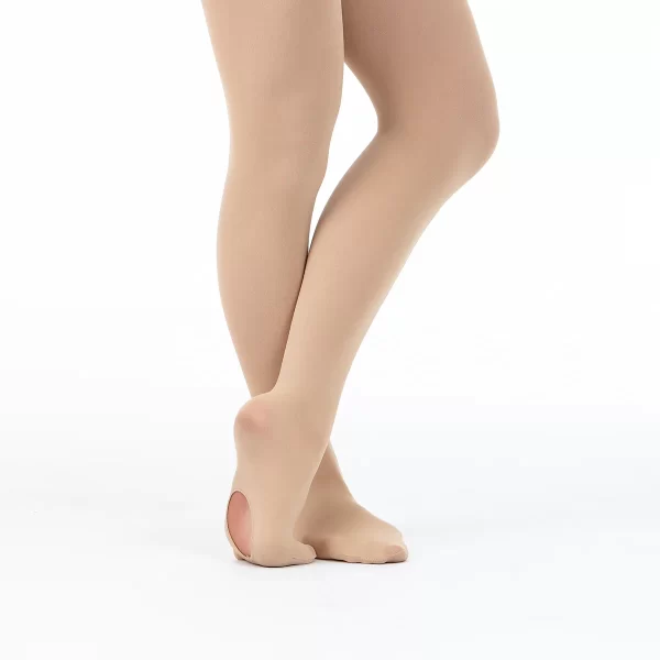 Convertible Ballet Tights in Pearl Shade Skin Tone Match Dancewear